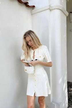 Soft Girl Button Up Mini Dress