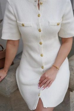 Soft Girl Button Up Mini Dress