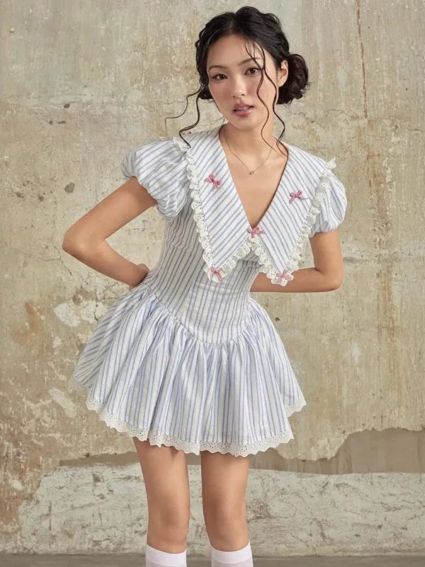 Soft Girl Chelsea Collar Mini Dress