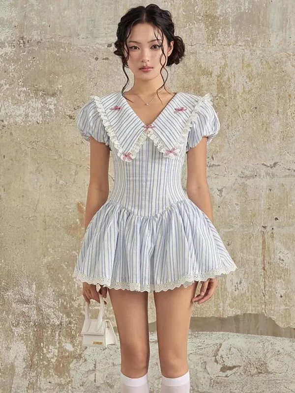 Soft Girl Chelsea Collar Mini Dress