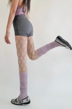 Soft Girl Floral Lace Tights
