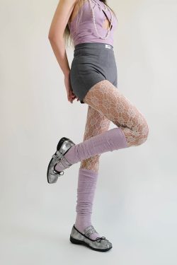 Soft Girl Floral Lace Tights
