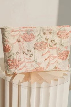 Soft Girl Floral Makeup Bag