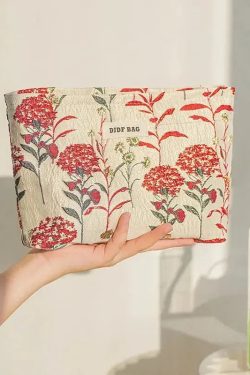 Soft Girl Floral Makeup Bag