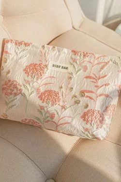Soft Girl Floral Makeup Bag