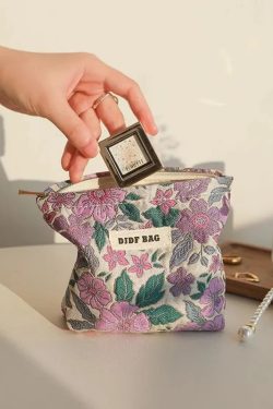 Soft Girl Floral Mini Makeup Bag