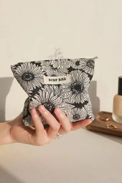 Soft Girl Floral Mini Makeup Bag