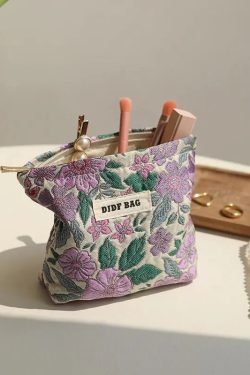 Soft Girl Floral Mini Makeup Bag