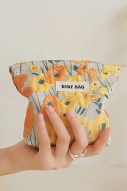 Soft Girl Floral Mini Makeup Bag