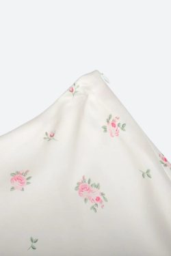 Soft Girl Floral Satin Midi Skirt