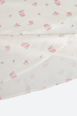 Soft Girl Floral Satin Midi Skirt