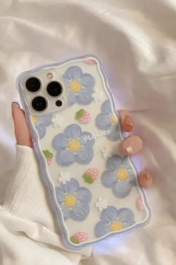 Soft Girl Flowers Clear Phone Case
