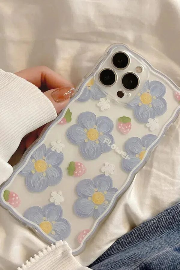 Soft Girl Flowers Clear Phone Case