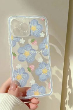 Soft Girl Flowers Clear Phone Case