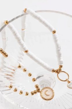 Soft Girl Heart & Moon Two-Pack Necklace Set