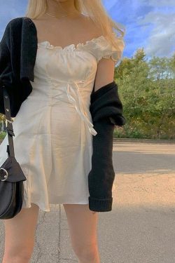 Soft Girl Lace Up Mini Dress