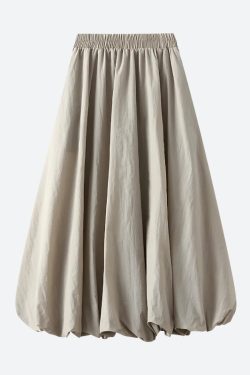 Soft Girl Pastel Bubble Midi Skirt