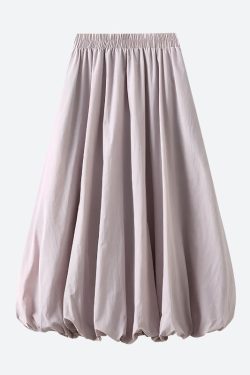 Soft Girl Pastel Bubble Midi Skirt