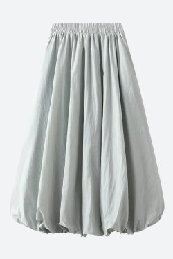 Soft Girl Pastel Bubble Midi Skirt