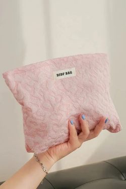 Soft Girl Pink Leopard Makeup Bag