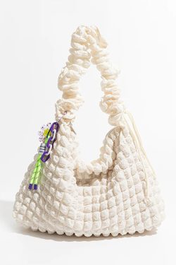 Soft Girl Quilted Ruched Hobo Bag
