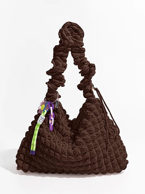 Soft Girl Quilted Ruched Hobo Bag