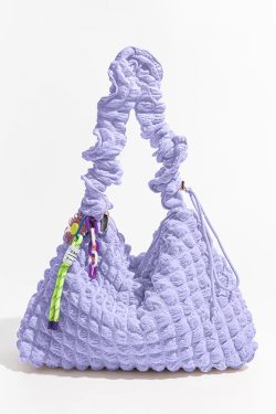 Soft Girl Quilted Ruched Hobo Bag