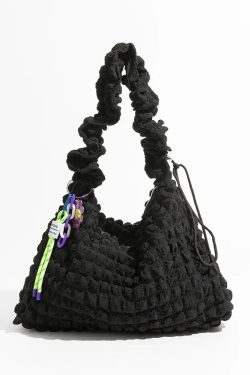 Soft Girl Quilted Ruched Hobo Bag