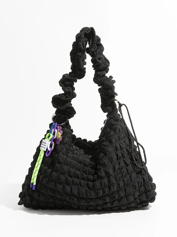 Soft Girl Quilted Ruched Hobo Bag