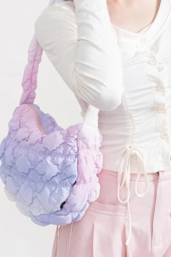 Soft Girl Rainbow Quilted Bag