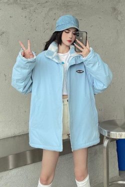 Soft Girl Reversible Checkered Jacket