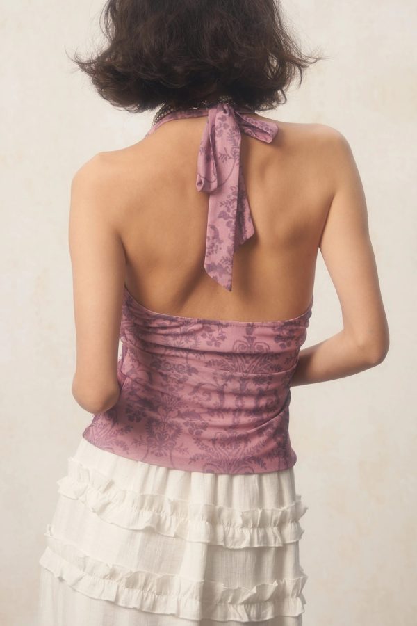 Soft Girl Rose Halter Top