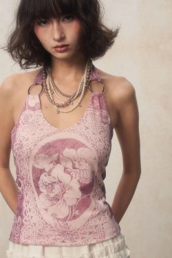 Soft Girl Rose Halter Top