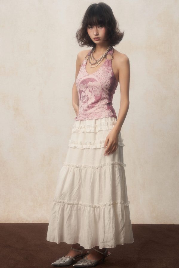 Soft Girl Rose Halter Top