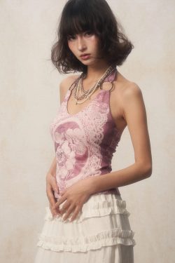Soft Girl Rose Halter Top