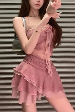 Soft Girl Rose Top & Mini Skirt Two Piece Set