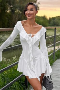 Soft Girl Ruffled Mini Dress