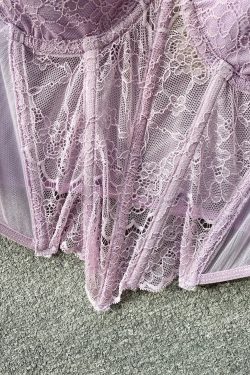 Soft Girl Sheer Lace Corset Top