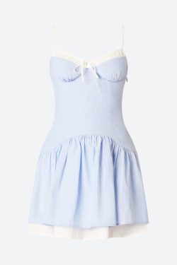 Soft Girl Striped Mini Dress