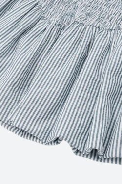 Soft Girl Striped Ruched Mini Dress