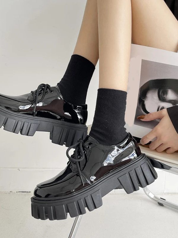 Soft Grunge Chunky Platform Oxford Shoes