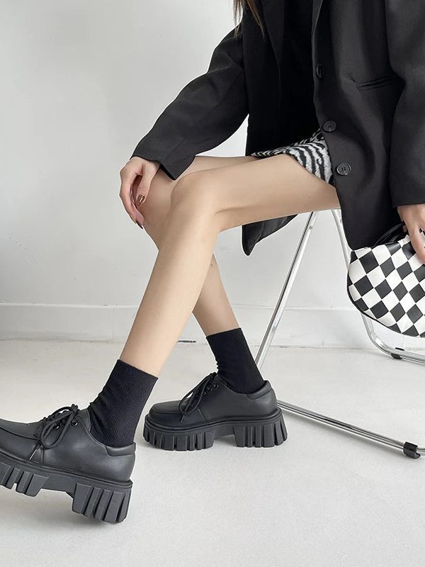 Soft Grunge Chunky Platform Oxford Shoes