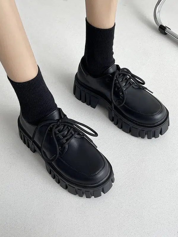 Soft Grunge Chunky Platform Oxford Shoes