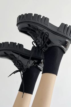 Soft Grunge Chunky Platform Oxford Shoes