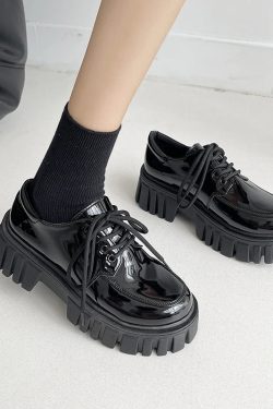 Soft Grunge Chunky Platform Oxford Shoes