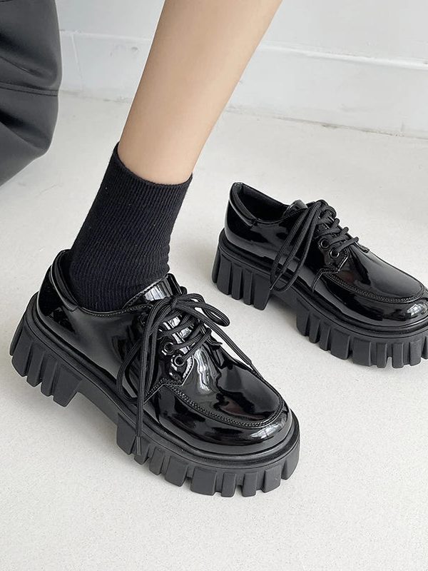 Soft Grunge Chunky Platform Oxford Shoes