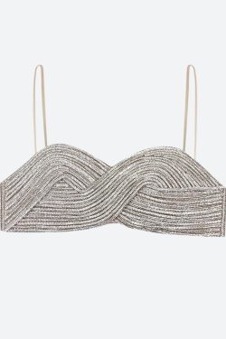 Sparkle Rhinestone Bra Crop Top