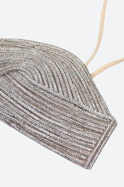 Sparkle Rhinestone Bra Crop Top