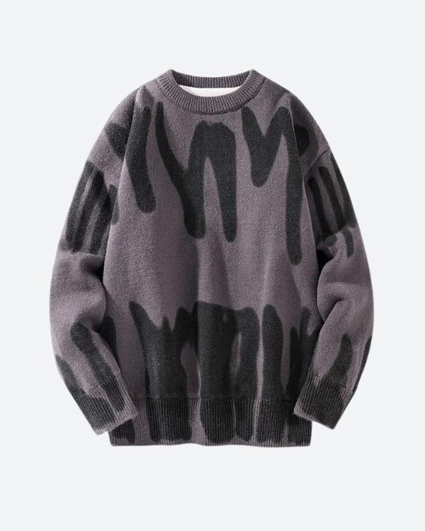 Spray Paint Soft Touch Knitted Sweater