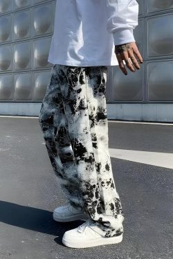 Spray Paint Straight Leg Jeans